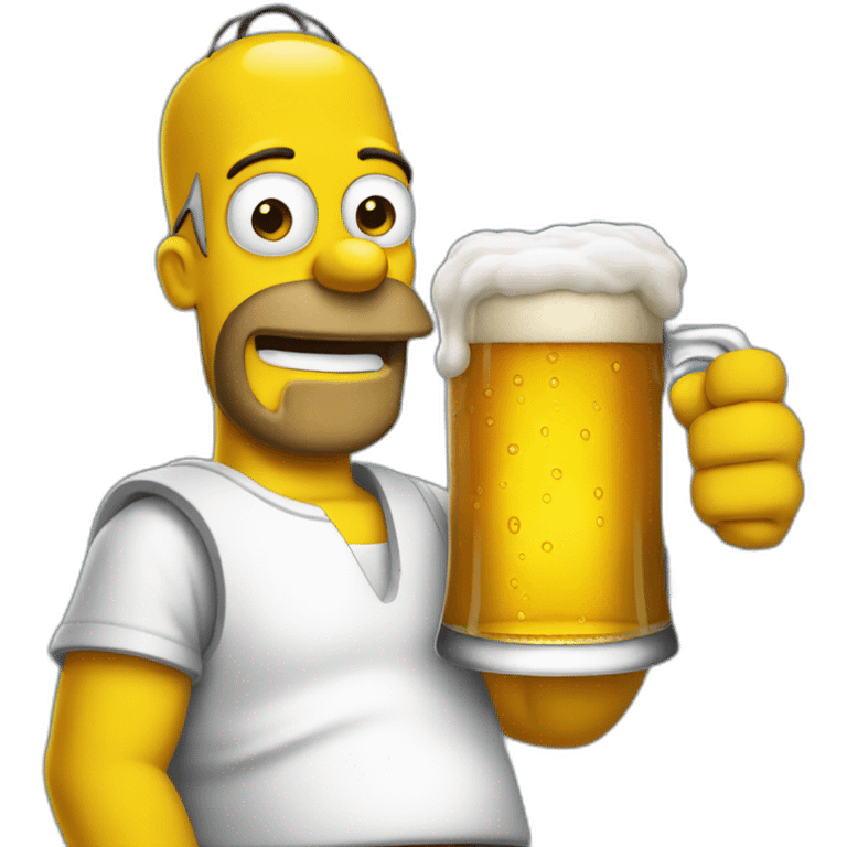 beer holding homer emoji