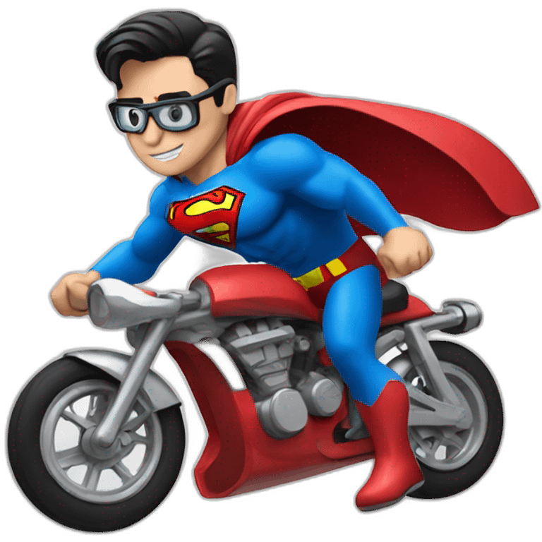 Superman on bike emoji