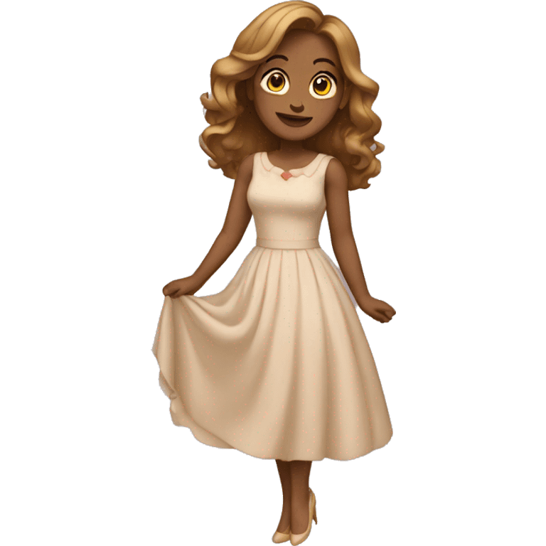 woman in a dress curtsying emoji