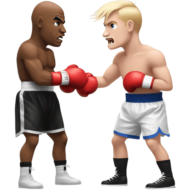 Mike Tyson with boxing gloves on fighting Jake Paul  emoji