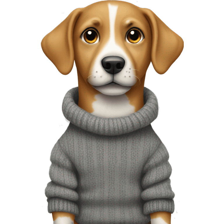 Hund mit Pullover  emoji