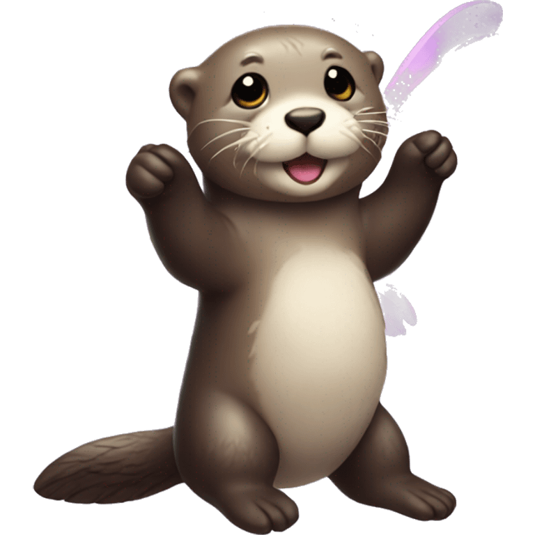 Sea otter with fairy wings  emoji