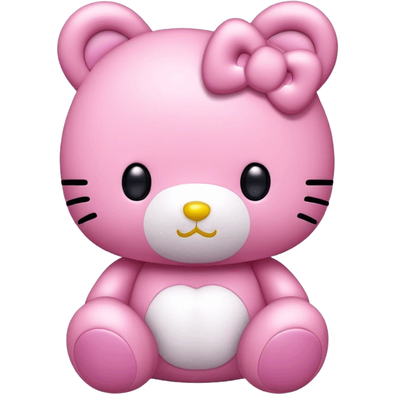 pink kawaii plush hello kitty bear emoji