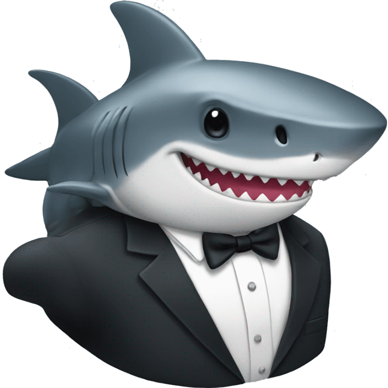 shark with a tuxedo emoji