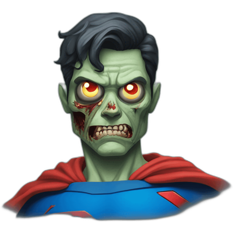 Superman as a zombie emoji