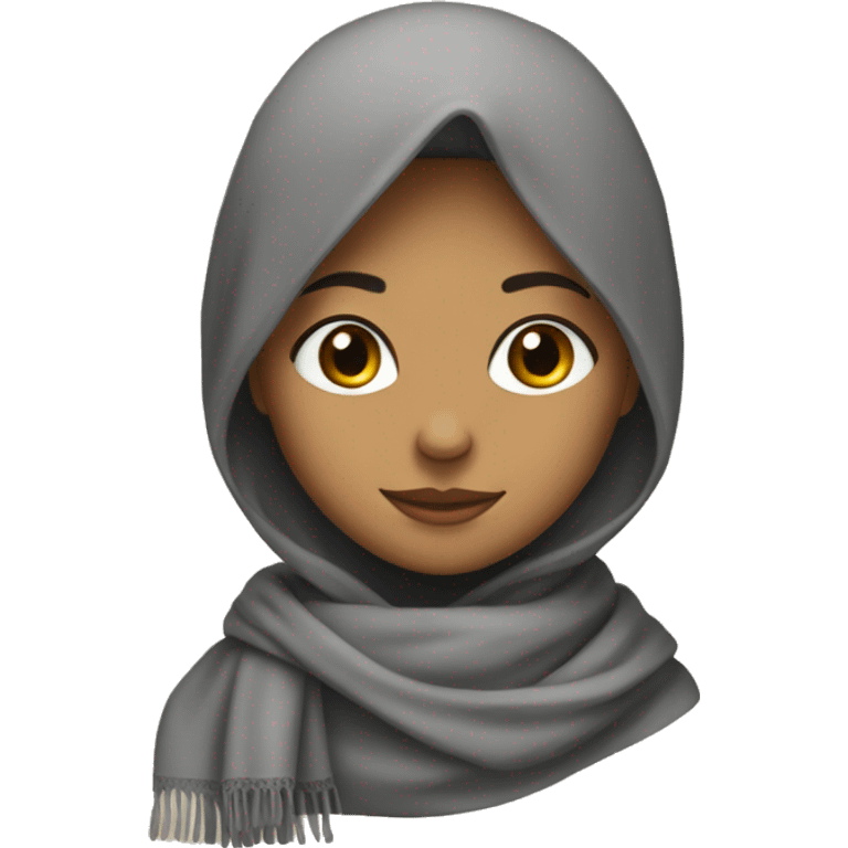 A short-haired girl wearing a kashmiri scarf  emoji