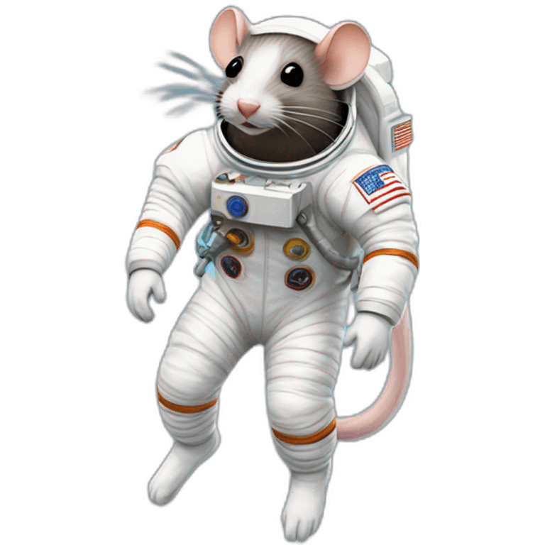 astronaut rat levitating emoji