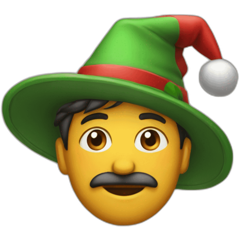 campesino con gorro de navidad emoji