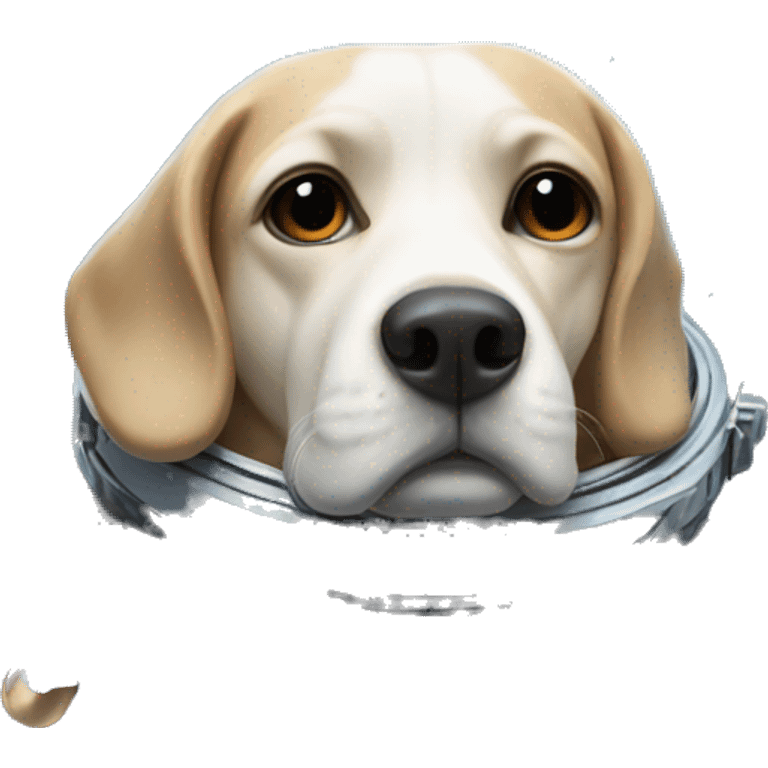 space dog resting in weightlessness  emoji