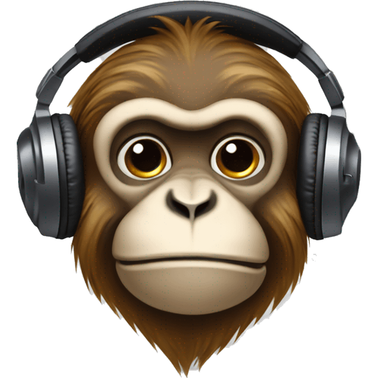 Monkey with headphones emoji