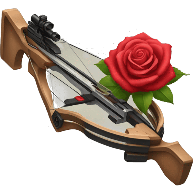 Crossbow with rose  emoji