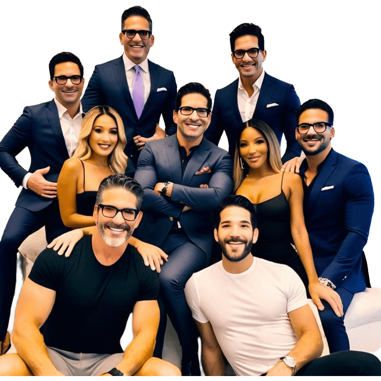 Grant Cardone, Tai Lopez, Josh King Madrid, Alex Hormozi, Iman Gadzhi, Daniel G, Dan Lot, Branden Condy, Patrick Bet-David, Dan Henry, Luke Belmar, Shelby Sapp, Leila Hormozi, Tefi Valenzuela, business, influencers, friends, rich millionaire success lifestyle, private jet , supercars, success, sales, money, mentor, keynote speaker emoji