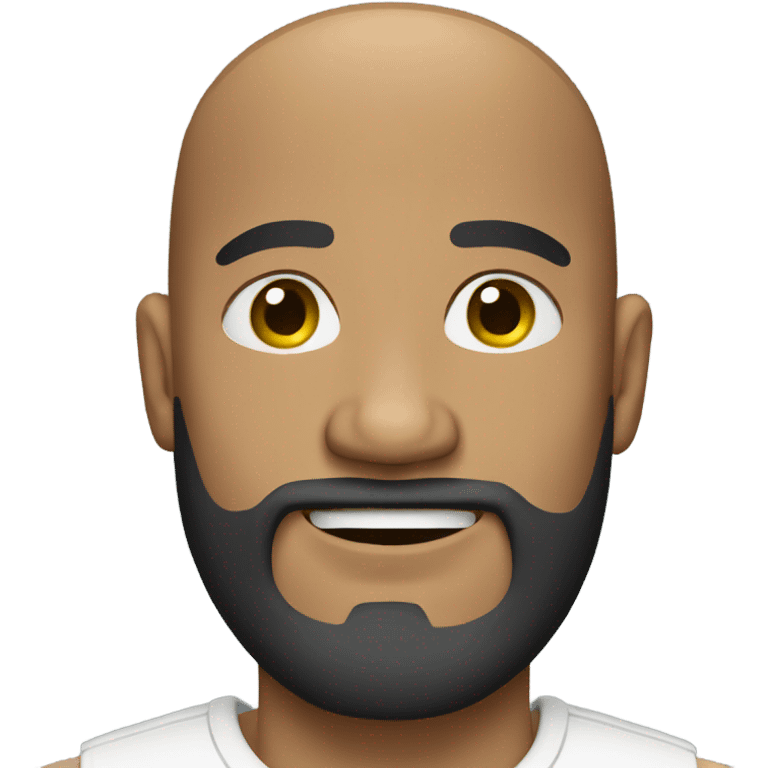 bald man with facial hair emoji