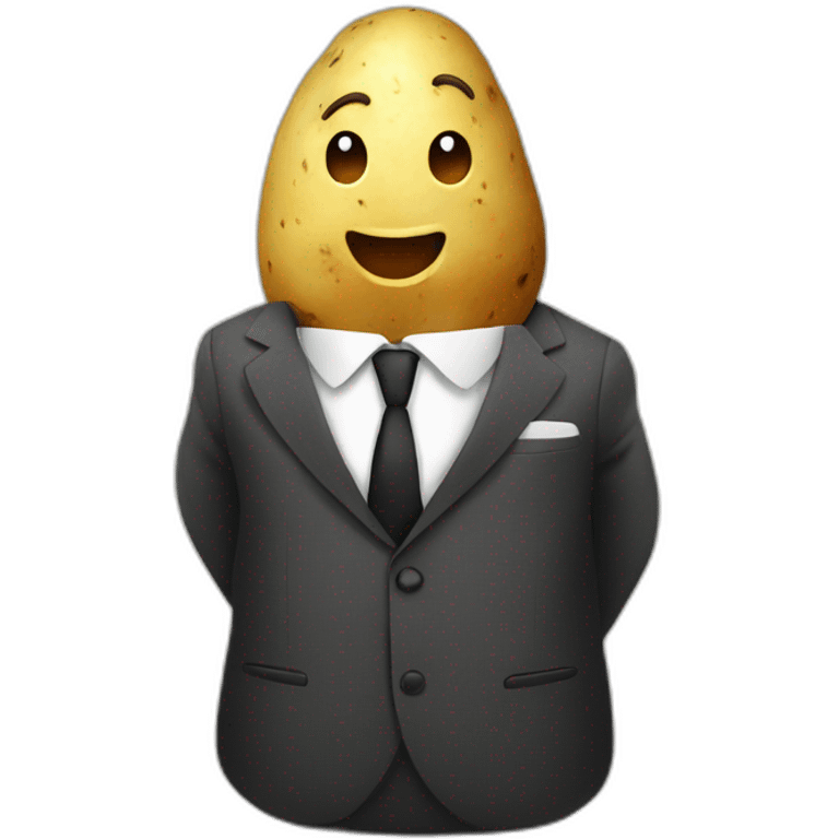 potato in a business-suit emoji