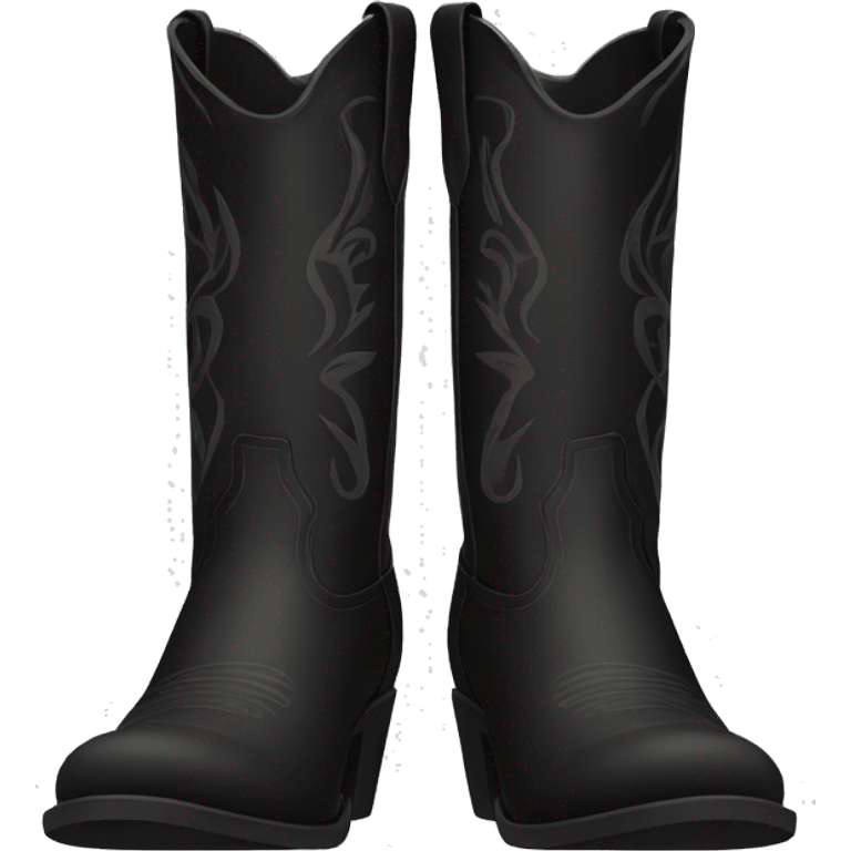 Black western boot emoji