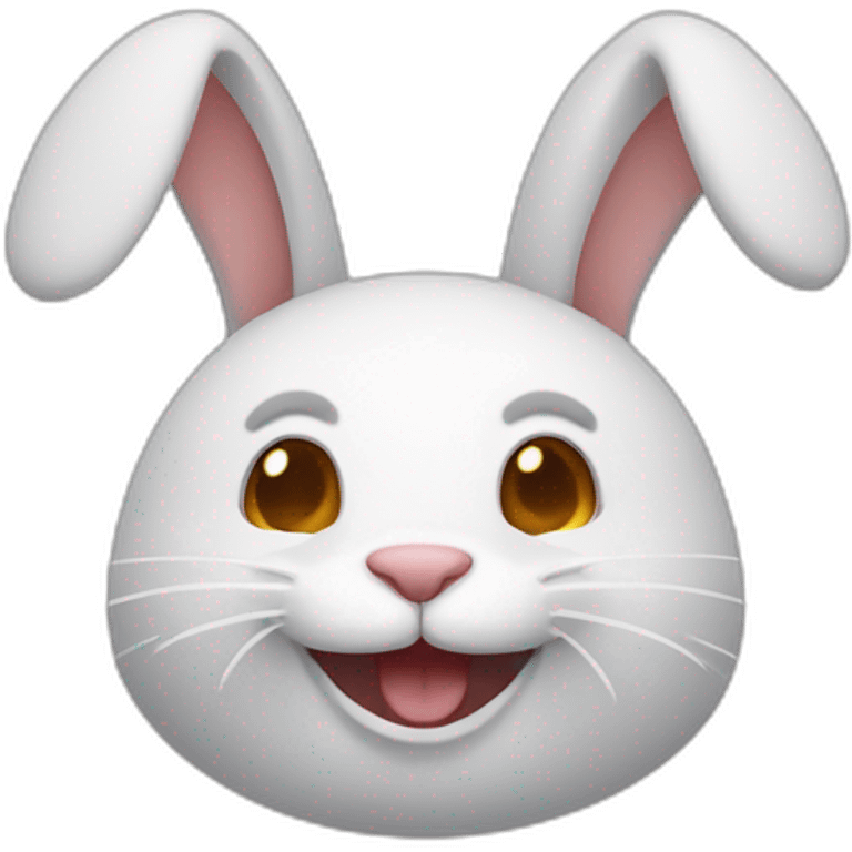 rabbit in Google Meet is laughing emoji