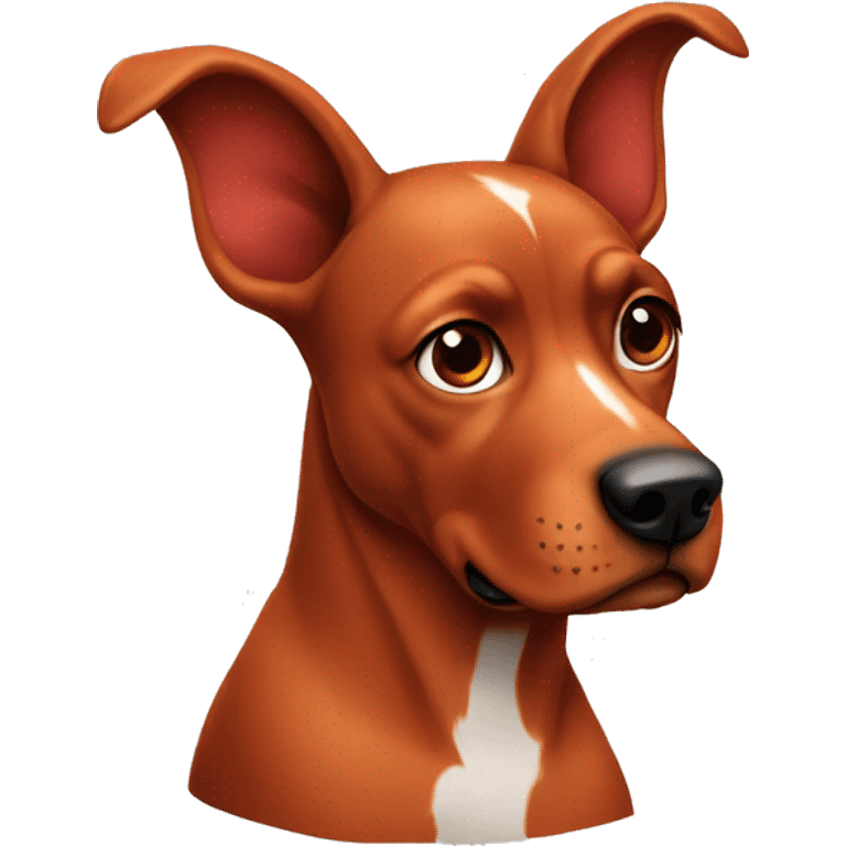 solid red dog with pointed ears emoji