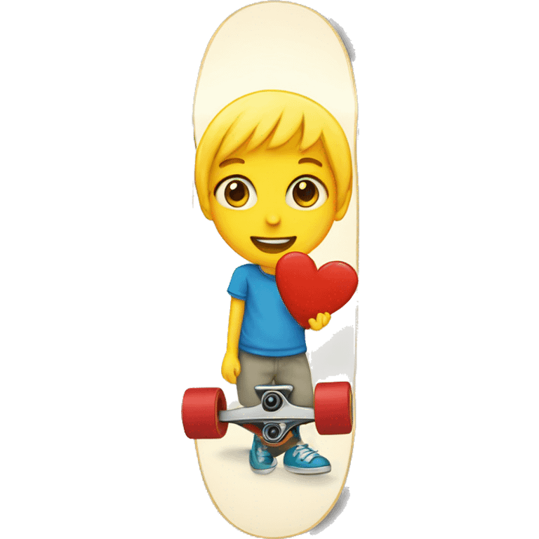 Heart skateboard  emoji