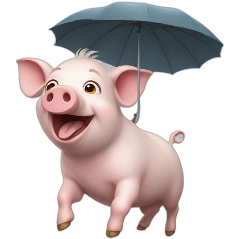 Un cochon volant emoji