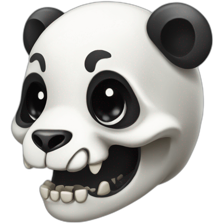 cute panda skull emoji