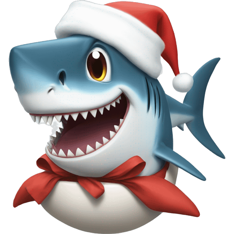 shark santa emoji