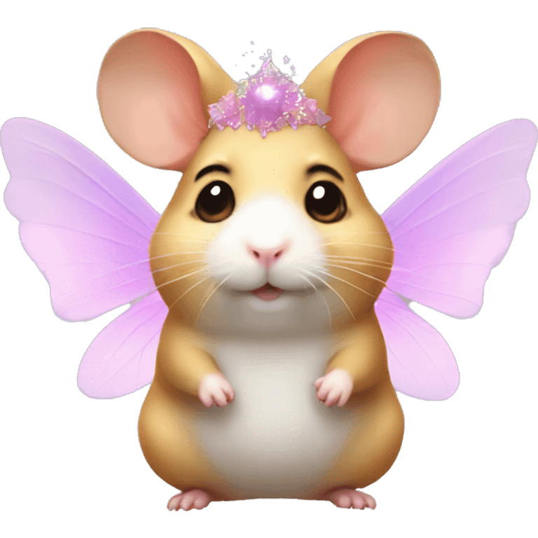 Cute Hamster wearing fairy wings and a tutu emoji