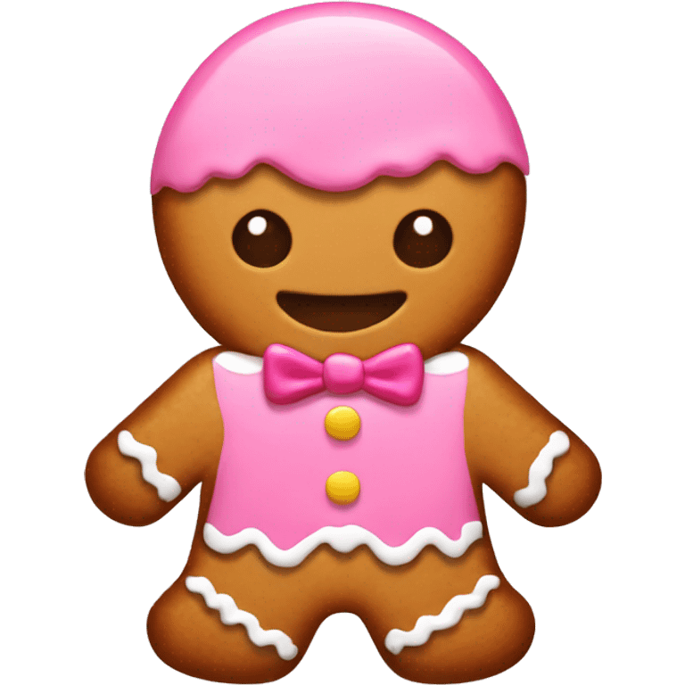 gingerbread with pink icing emoji