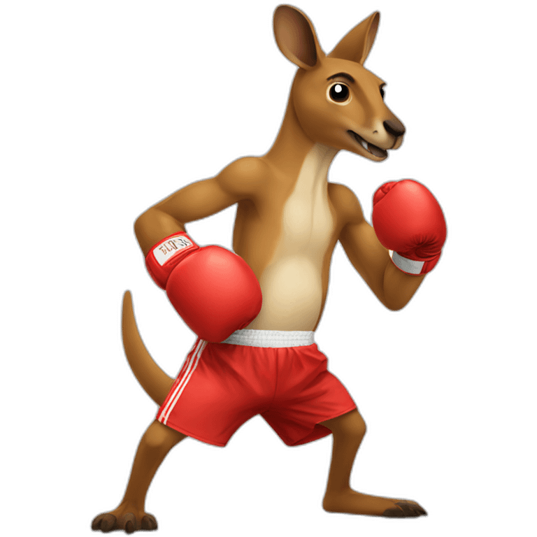 Boxing kangaroo emoji