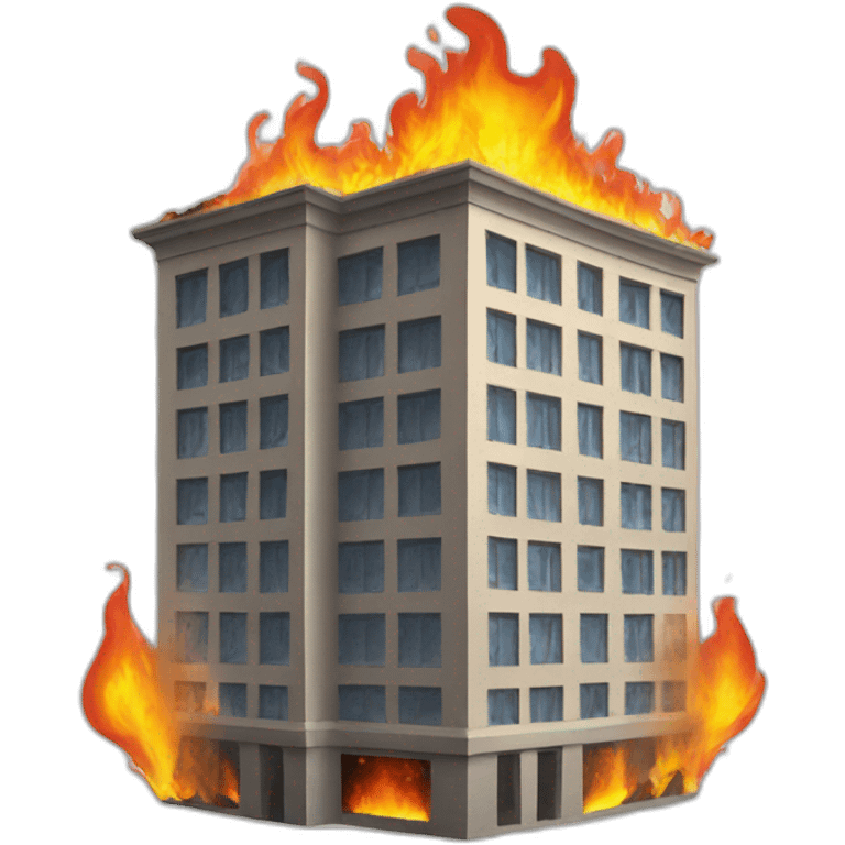 building is burning emoji