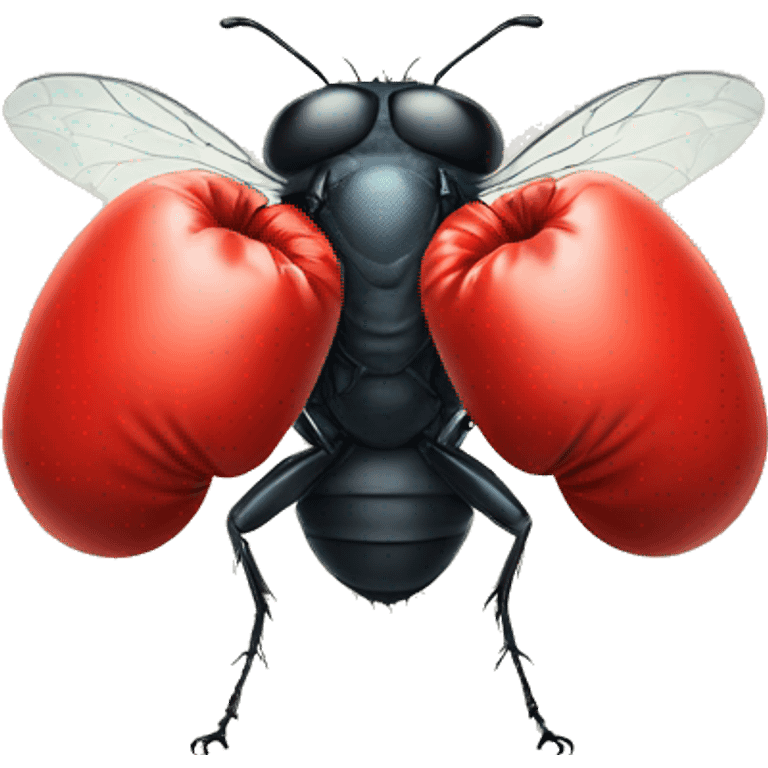 Housefly with boxing gloves  emoji