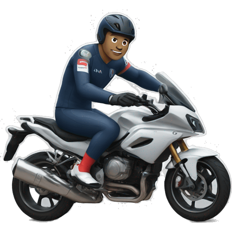 mbappé sur une moto emoji