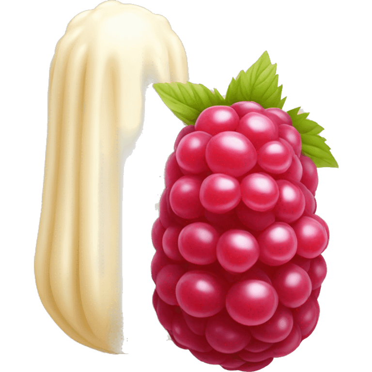 Raspberry and vanilla emoji