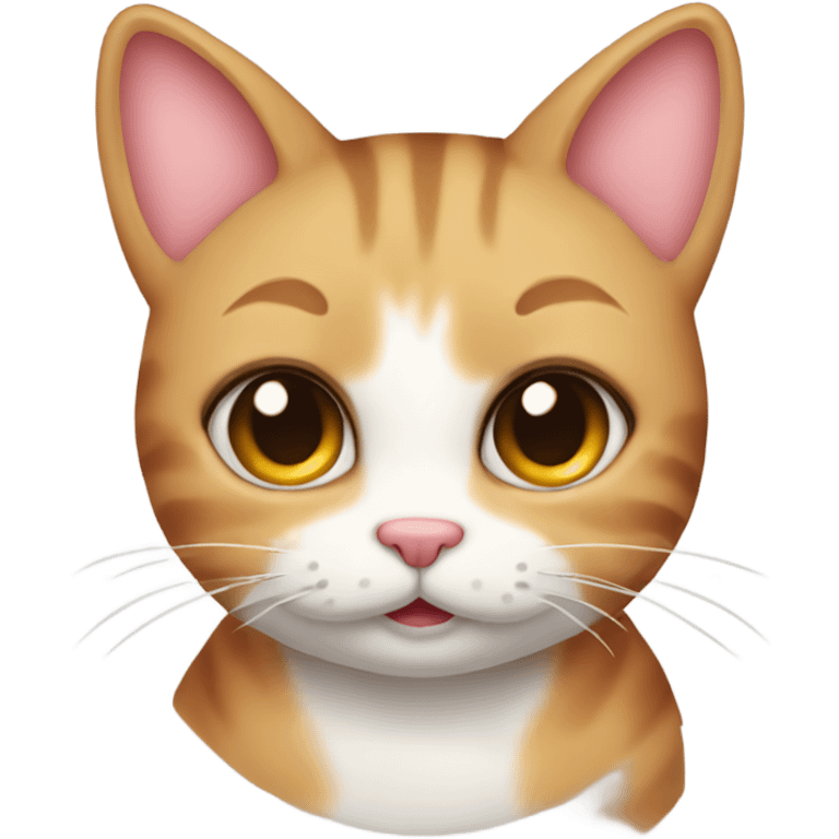 create a flirty blushing cat emoji  emoji