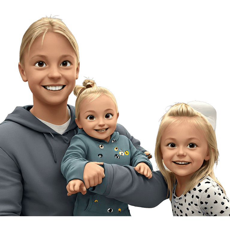 smiling girl with boys emoji