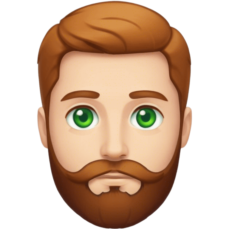 Man with beard green eyes emoji