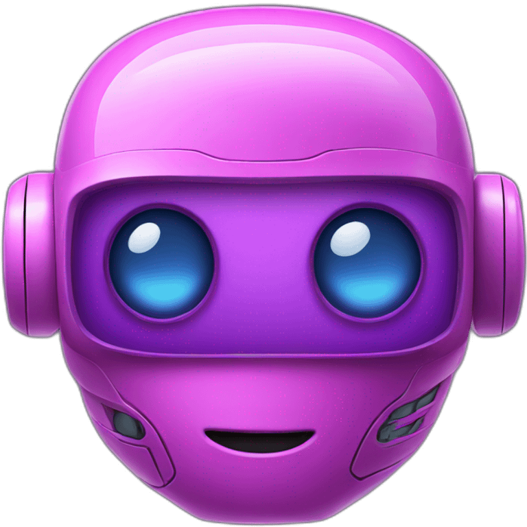 Pink and purple robot emoji