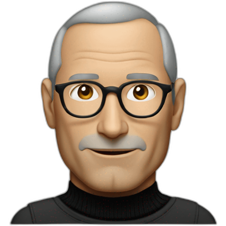 steve jobs with his black turtleneck sweater emoji