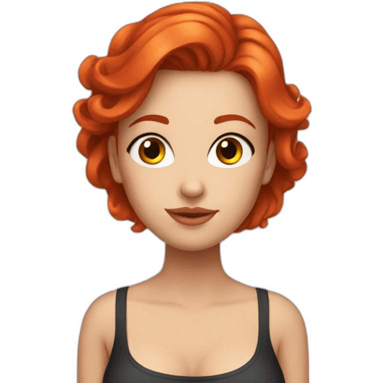 busty red head girl emoji