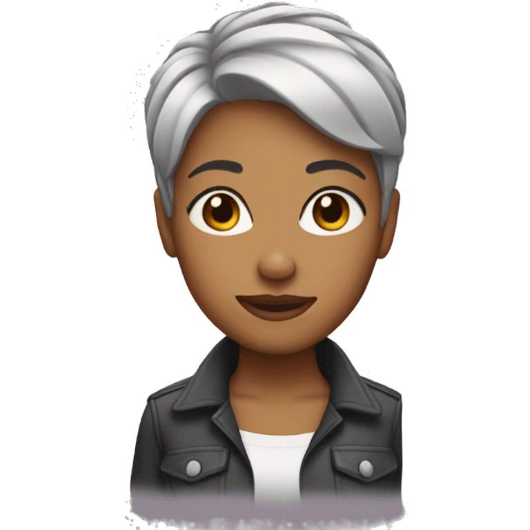 women short hair emoji