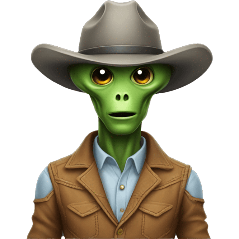 alien in a cowboy suit  emoji