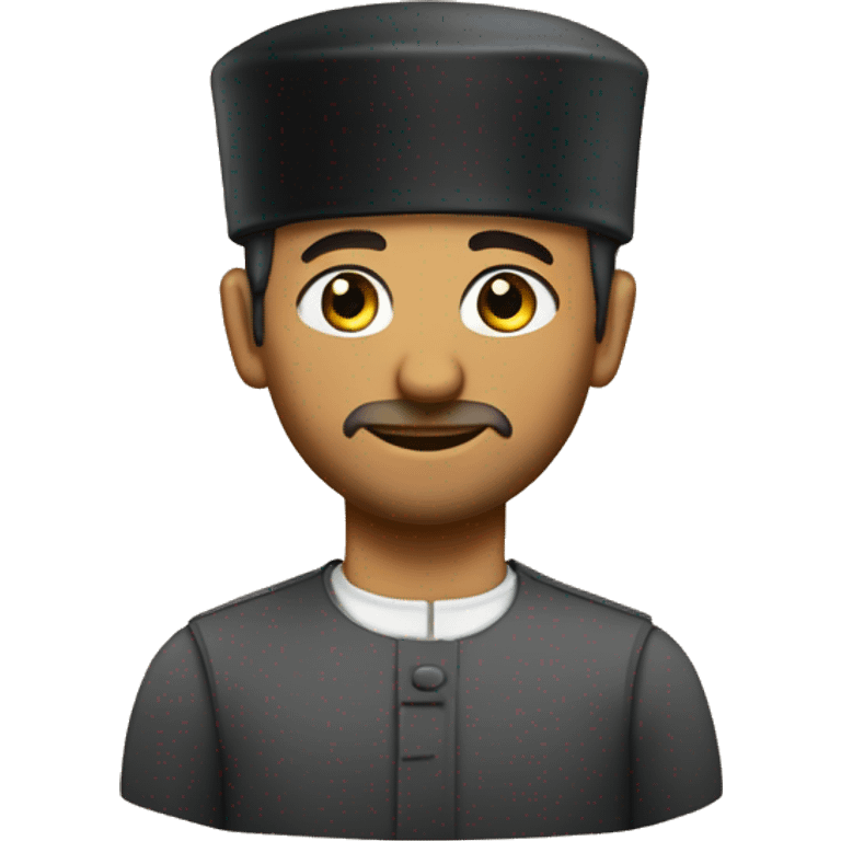 Musulman avec une kippa juive sur sur la tête  emoji