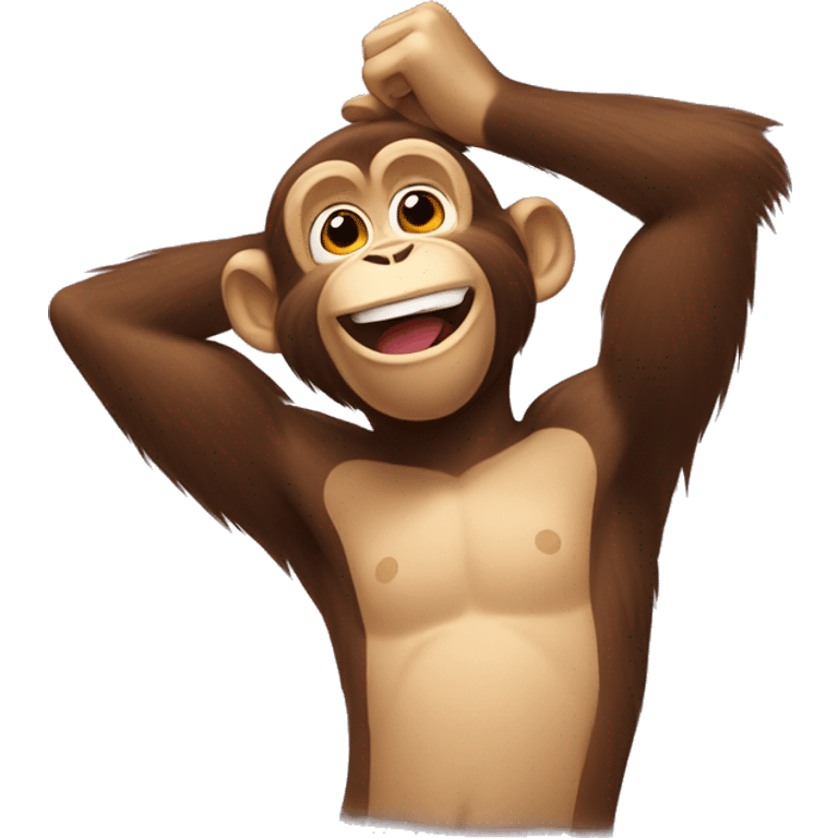 monkey scratching armpit emoji