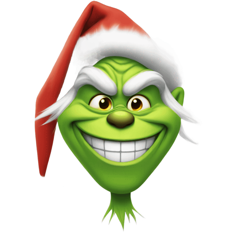 Laughing grinch emoji