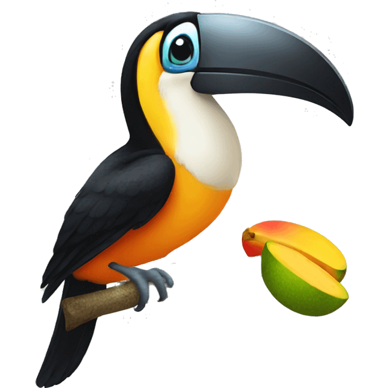 toucan eating mango emoji