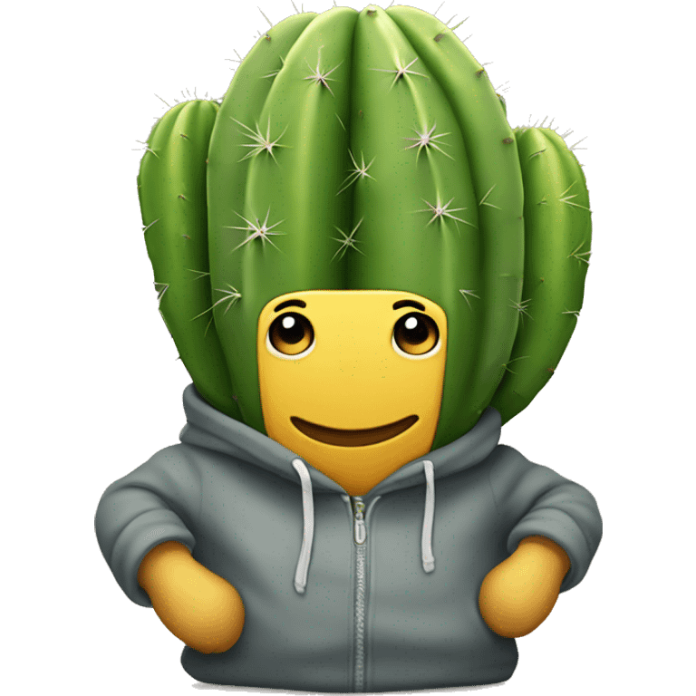 Cactus with a hoodie  emoji