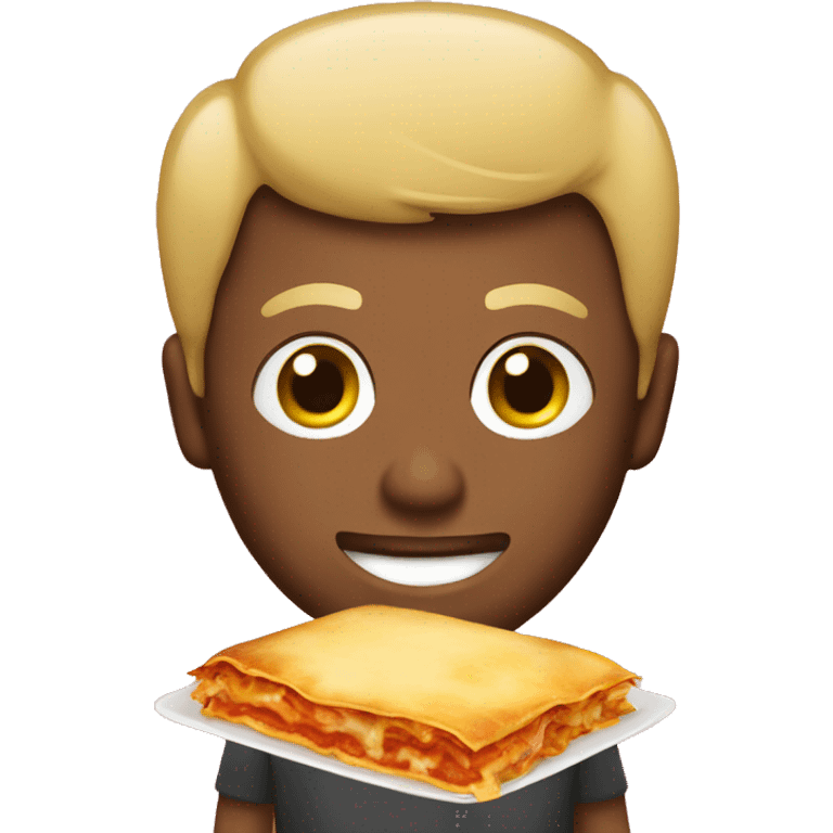 gay person with lasagne emoji