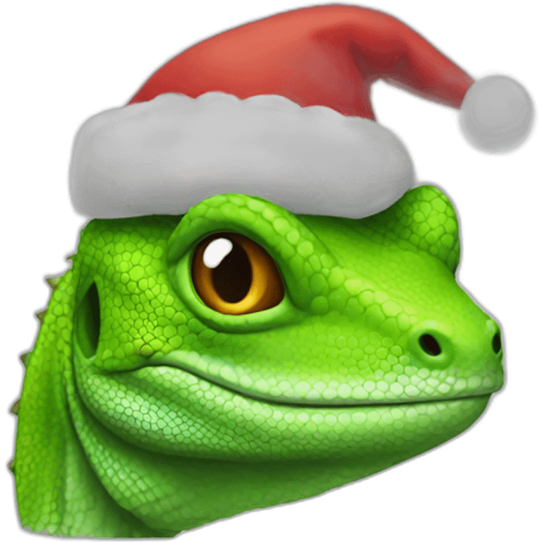 lizard santa emoji