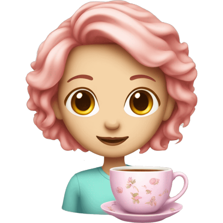 A girly cup of tea emoji