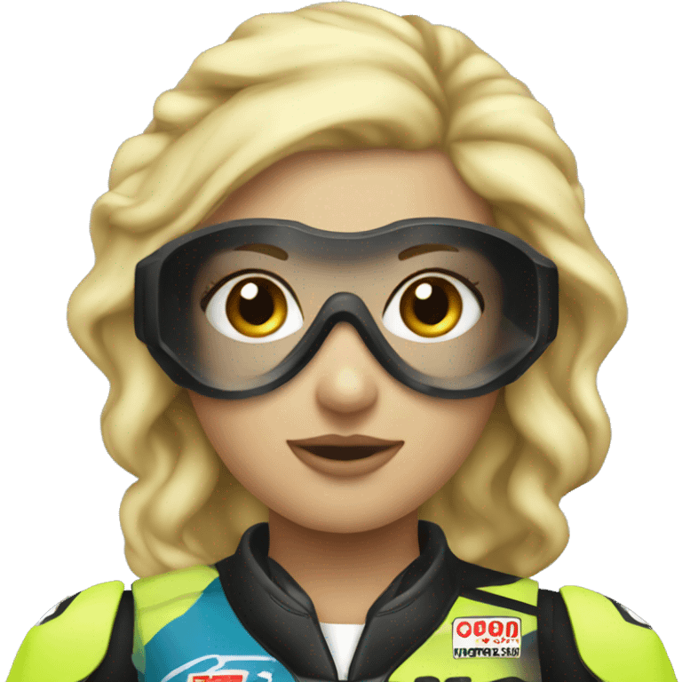 Motocross women blonde emoji