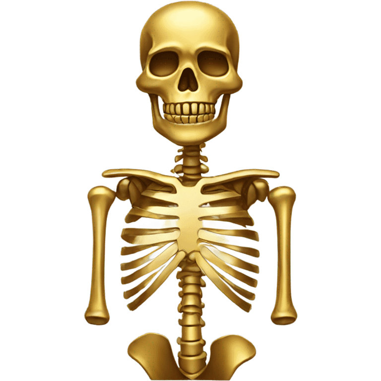 Gold skeleton emoji